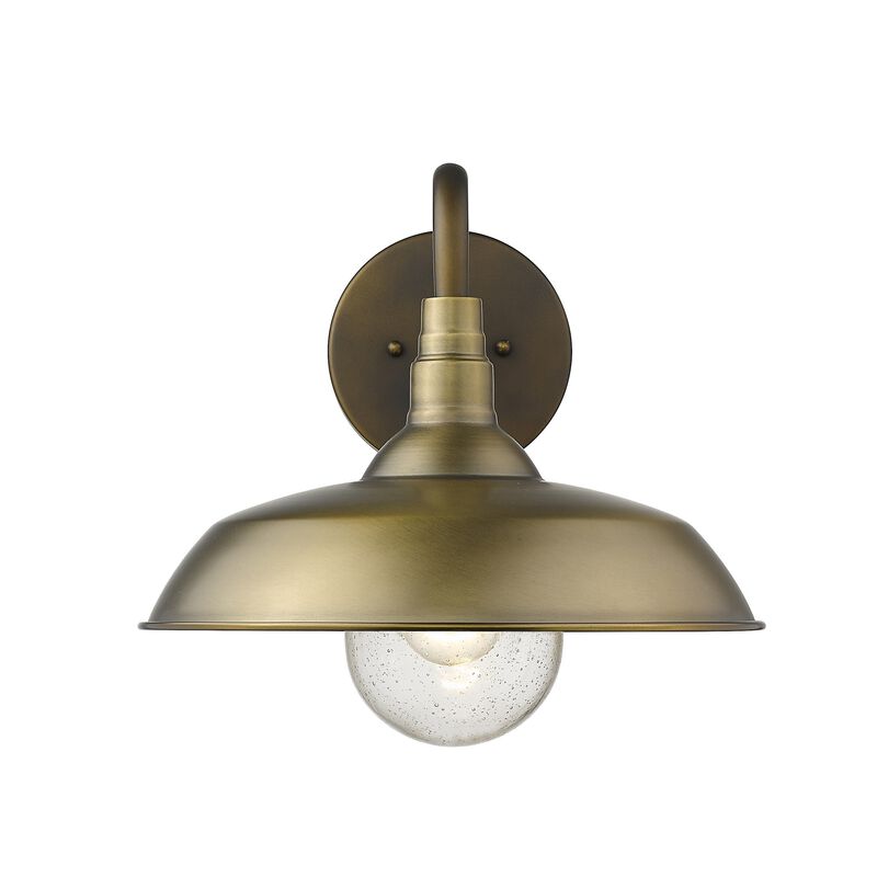 Hivvago Burry 1-Light Antique Brass Wall Light