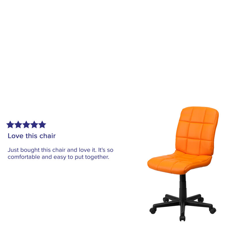Clayton Mid-Back Quilted Vinyl Swivel Task Office Chair image number 2