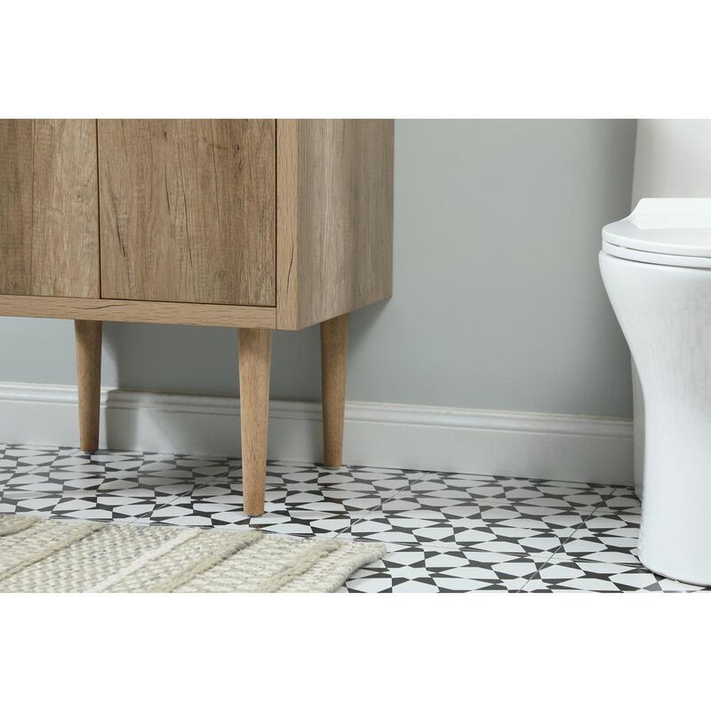 Elegant Kitchen and Bath 24 inch Single bathroom vanity in natural oak