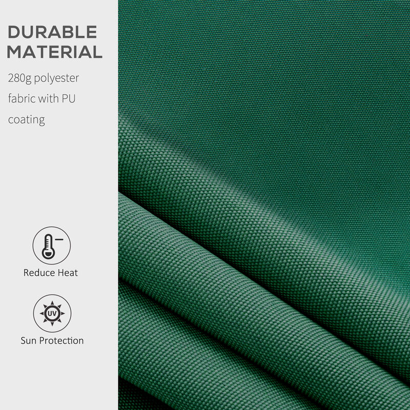 8'x7' Manual Retractable Sun Shade Shelter Outdoor Patio Awning Canopy Green