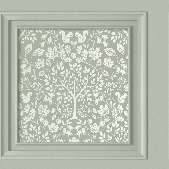 Edwina Sage Woodland Panel Wallpaper