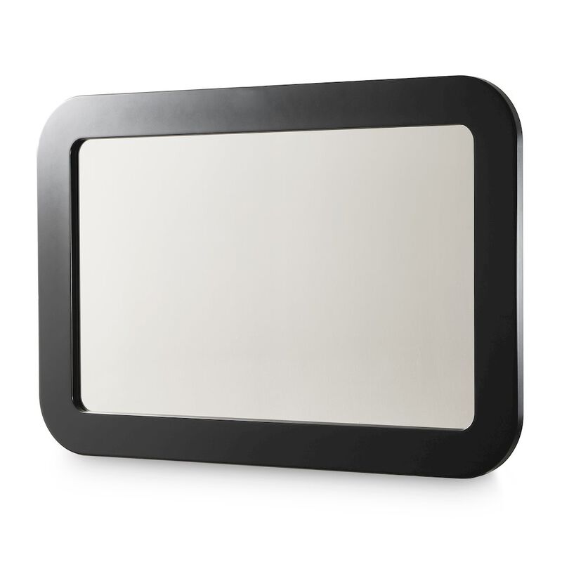 Michael Amini Lisbon Wall Mirror - Silken Matte Black