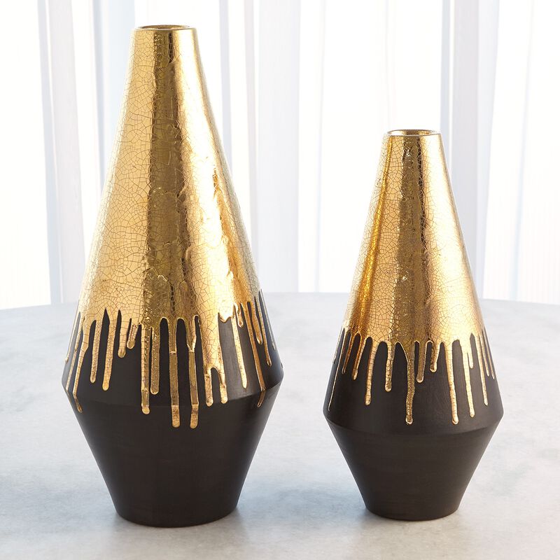 Gold Drip Vase