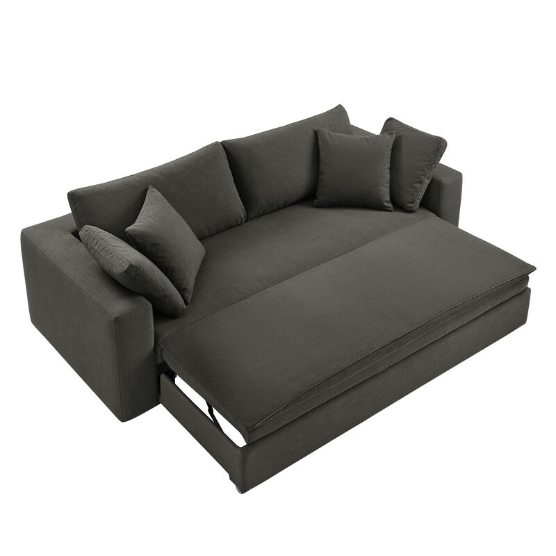 Modway Commix Down Filled Fabric Sleeper Sofa in Gray image number 3
