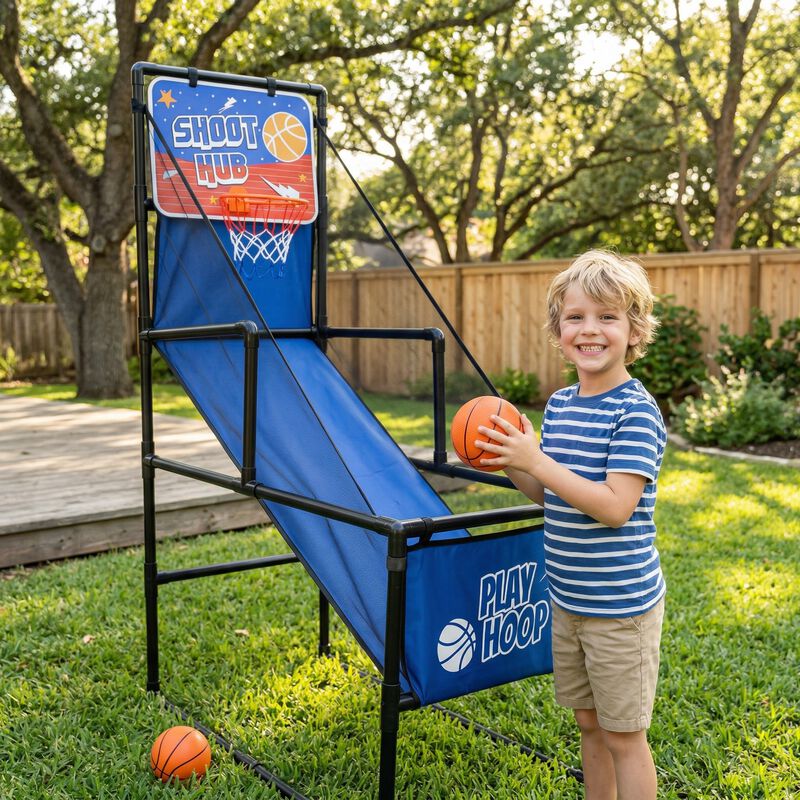Mecrux Kids Single Shot Basketball Arcade Game image number 7