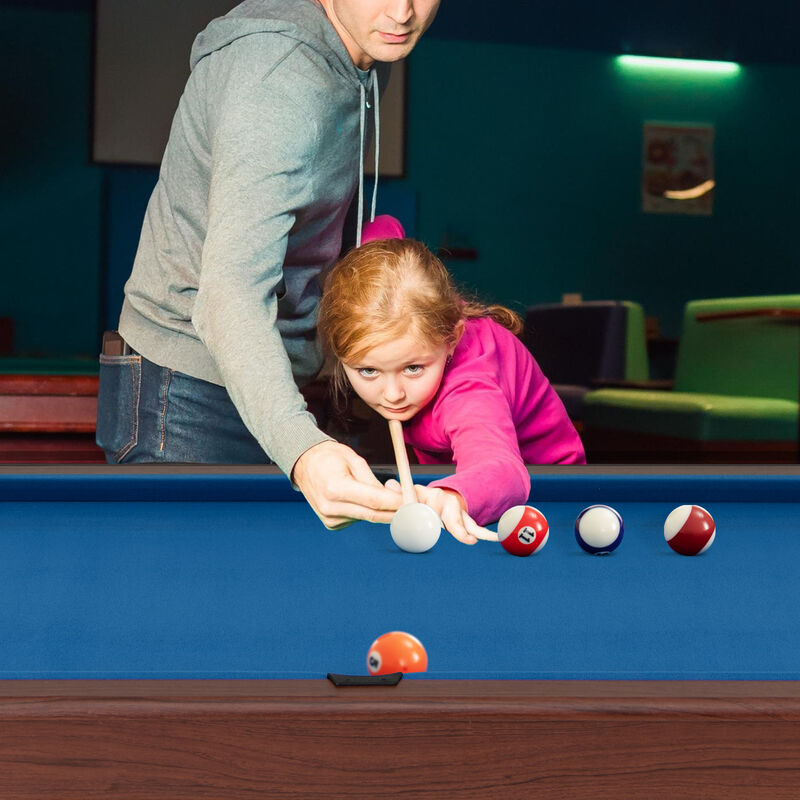 Kids and Adults Wooden Pool Table with Complete Billiard Ball Set image number 4