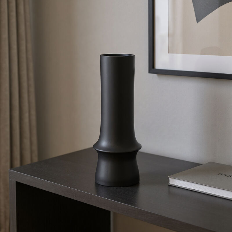 Cylinder Ceramic Table Vase with Unique Abstract Pattern