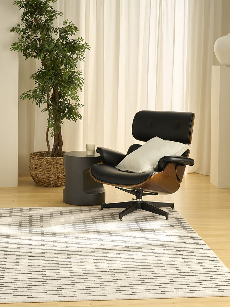 Nordic NRC12 Ivory/Black 4' x 6' Rug