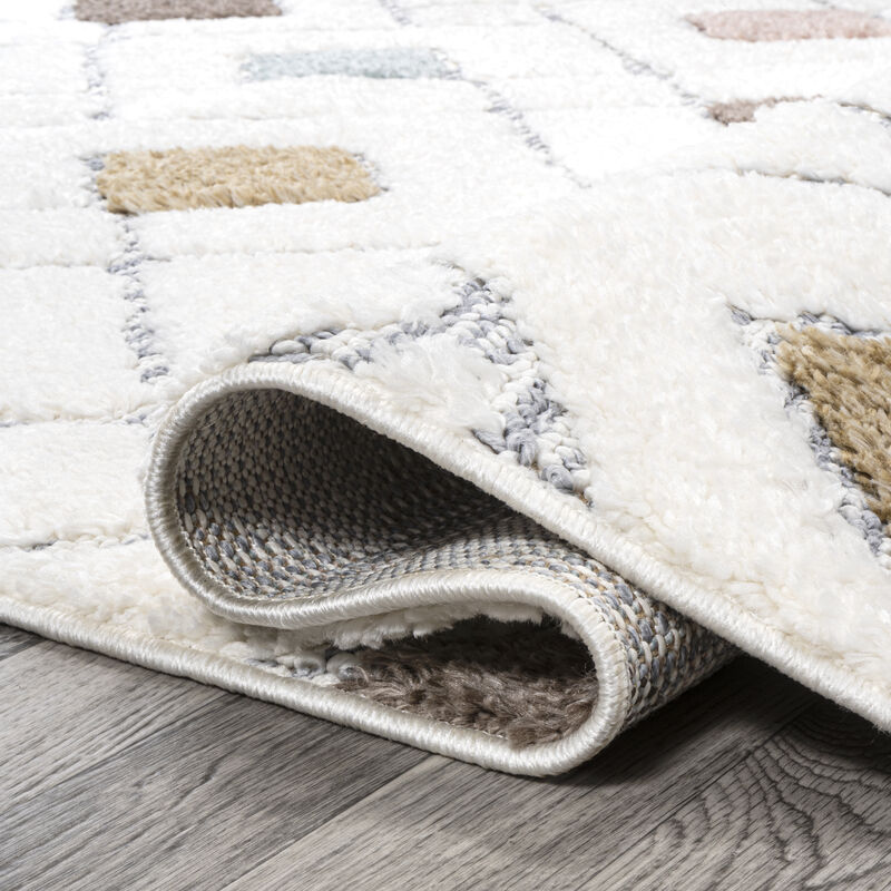 Astrid Retro Trellis High-Low Area Rug