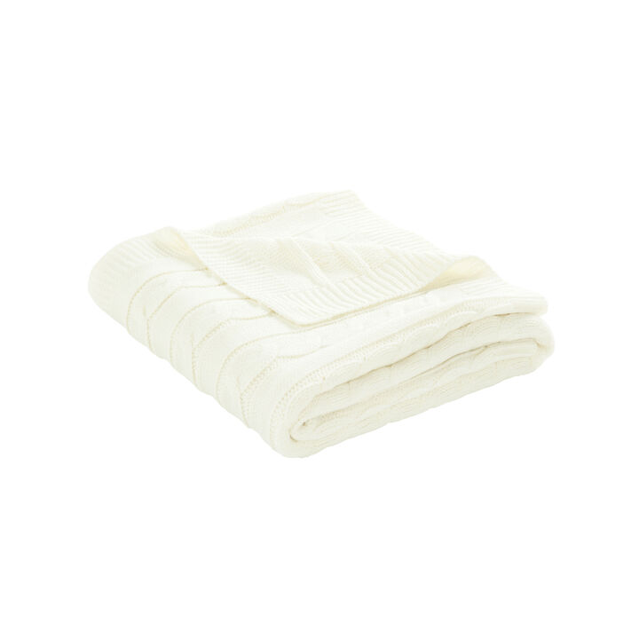 Cable Soft Knitted Baby/Toddler Blanket Single