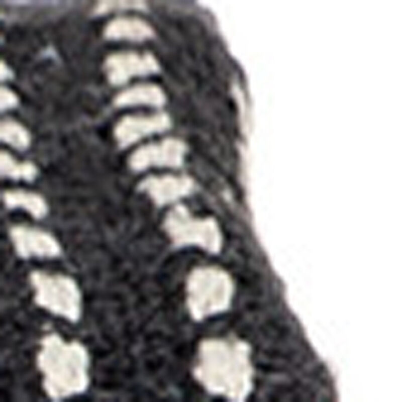 HomeRoots 52" X 67" Black and White Woven Cotton Striped Throw Blanket with Tassels image number 3