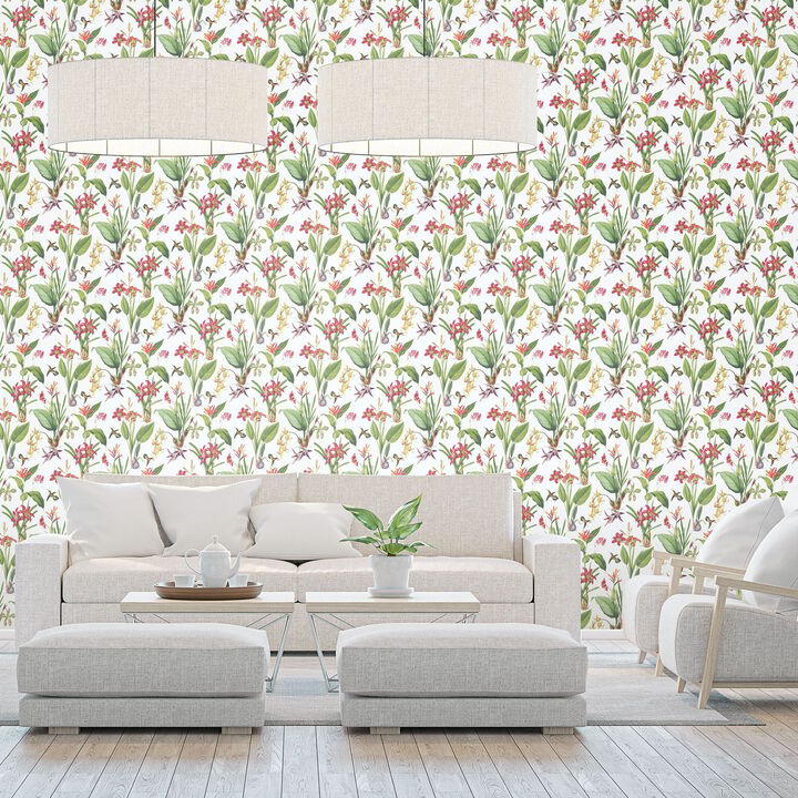 Secret Garden Cottage Botanical Multi-coloured Wallpaper G78505