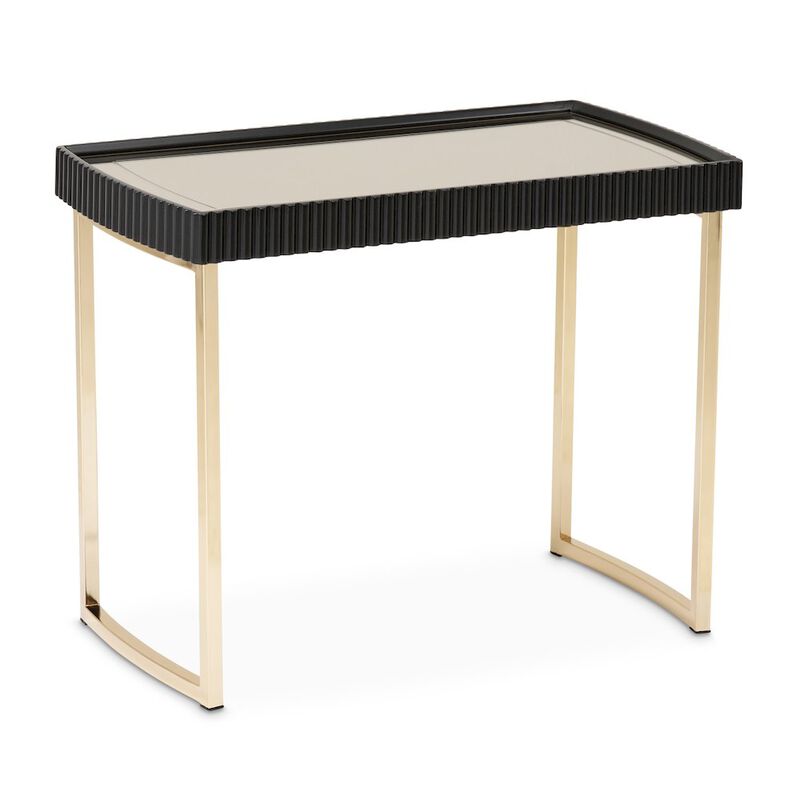 Michael Amini Lisbon Nesting Tables, Set of 3 - Silken Matte Black