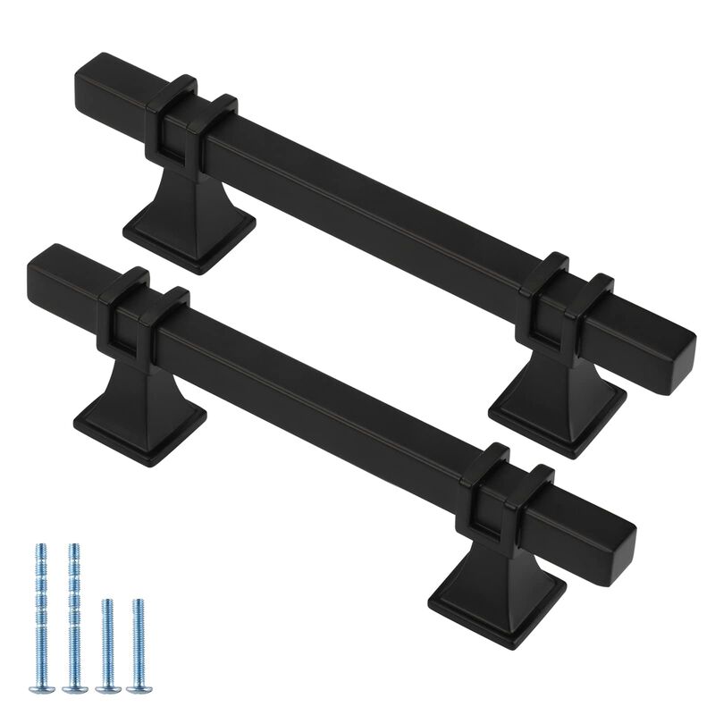 Lepatape 10 Pack 6-1/4 Inch Cabinet Pulls Brushed Nickel and Gold Cabinet Pulls, Silver and Gold Dresser Drawer Pulls Kitchen Ca