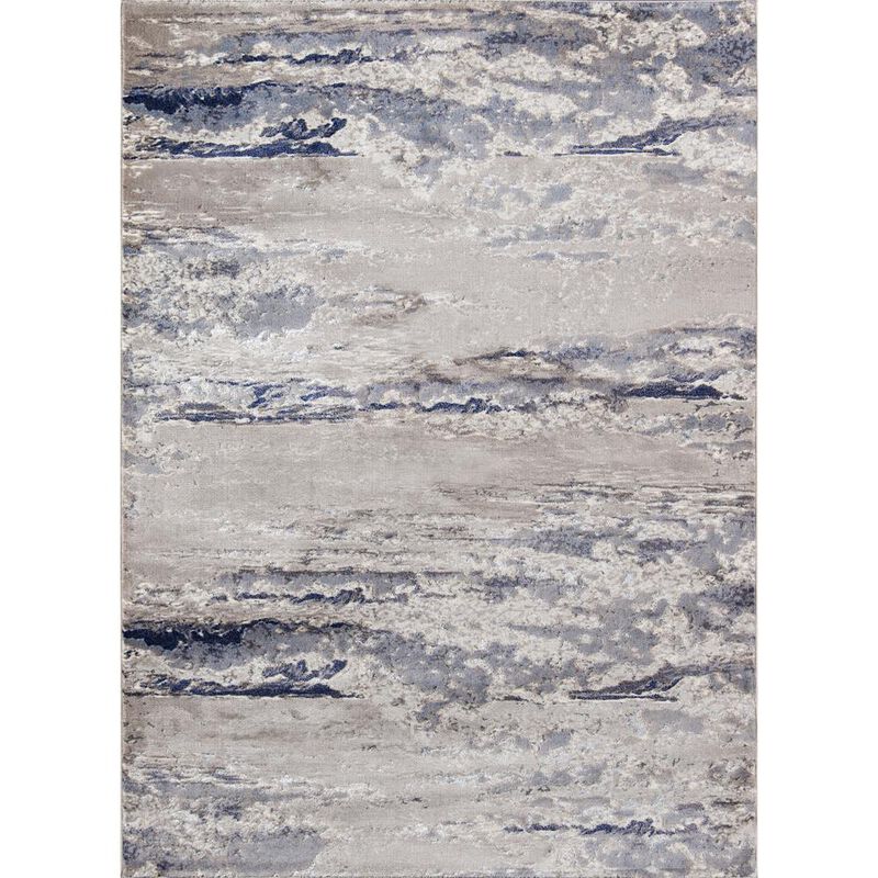 Momeni Contemporary Rectangle Area Rug, Blue, 2' X 3'