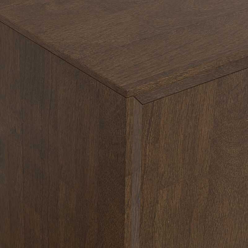 Banting SOLID HARDWOOD 39 inch Wide Modern Industrial Medium Storage Cabinet in Walnut Brown image number 7