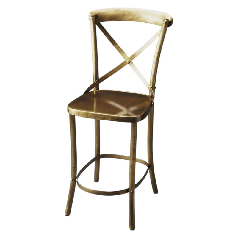 Bar Stool with Footrest, Bar Height Chair for Kitchen or Cafe image number 0