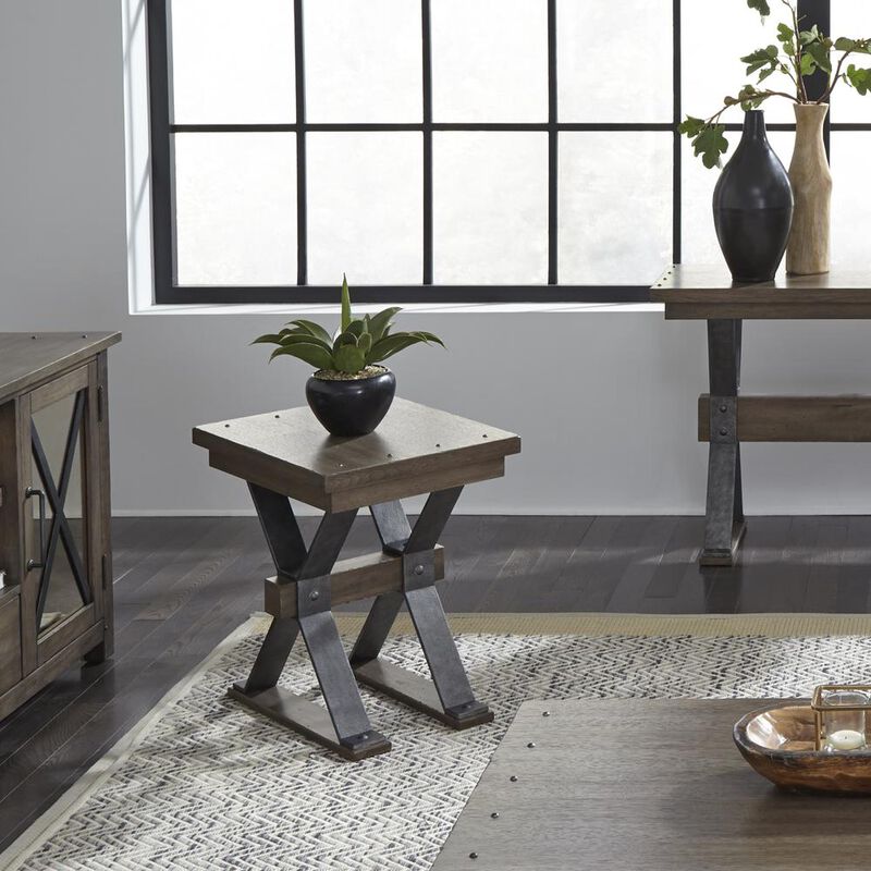 Liberty Furniture Sonoma Road Chair Side Table in Weathered Beaten Bark image number 1