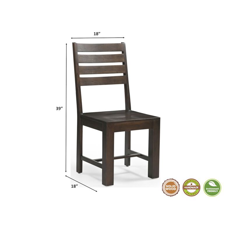 Taran Designs Elyria Solid Wood Dining Chairs (Set of 2)