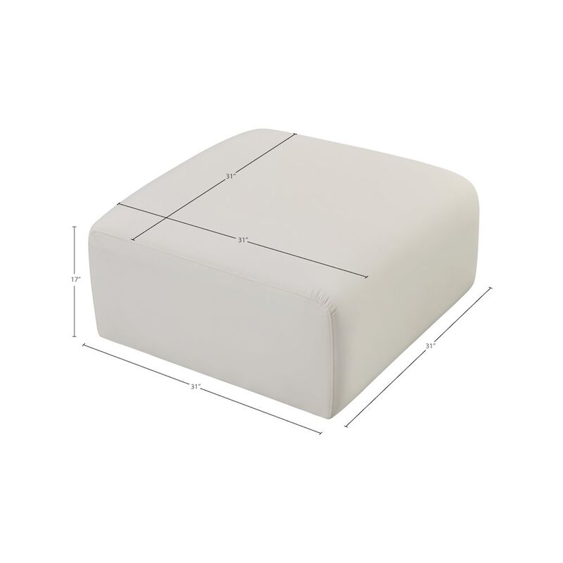 Meridian Furniture Arc Vegan Leather Ottoman