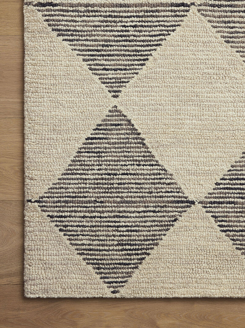 Francis FRA01 Beige/Charcoal 3'6" x 5'6" Rug
