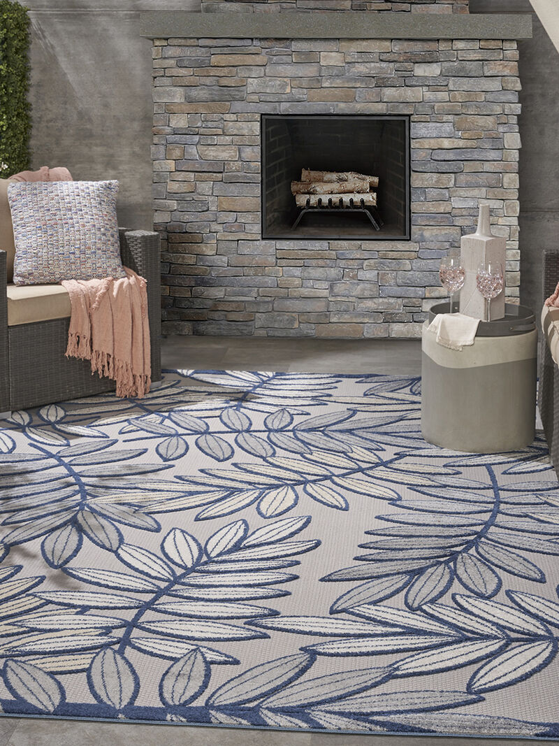 Aloha ALH18 Ivory/Navy 6' x 9' Rug