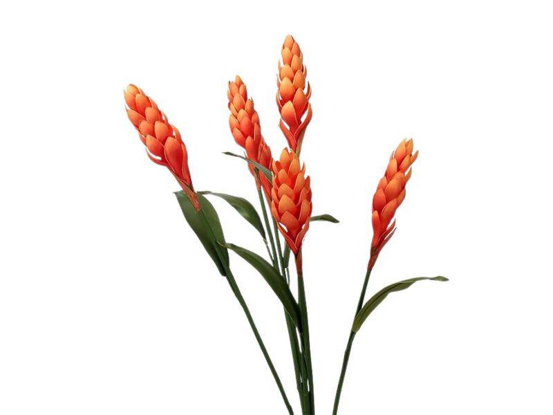 2 Piece Orange Artificial Lily Flower Stems Wedding Centerpiece Decor image number 0