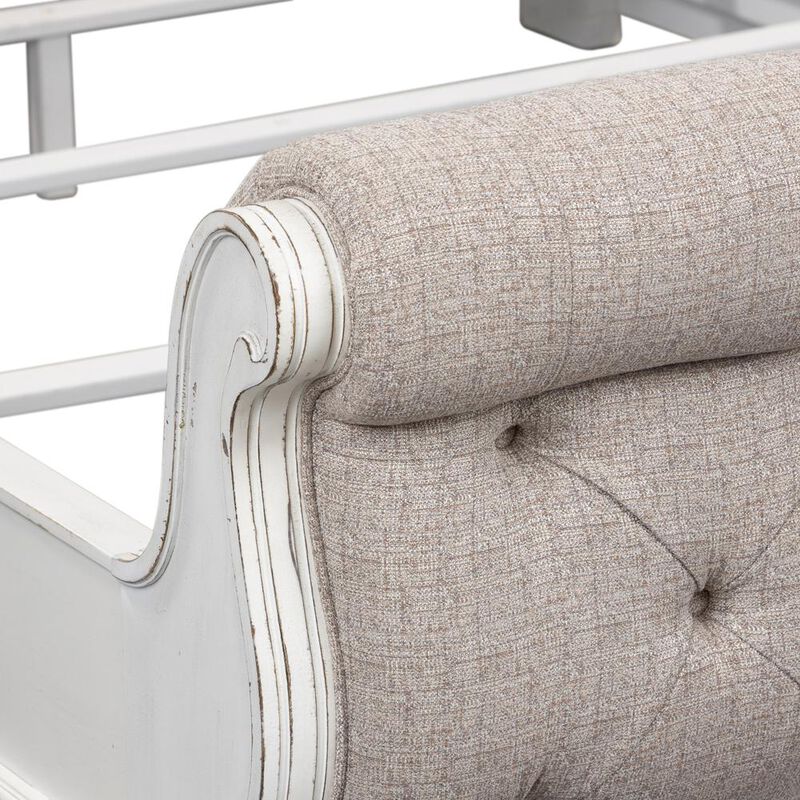 Liberty Furniture Magnolia Manor King Upholstered Sleigh Bed in Antique White image number 6