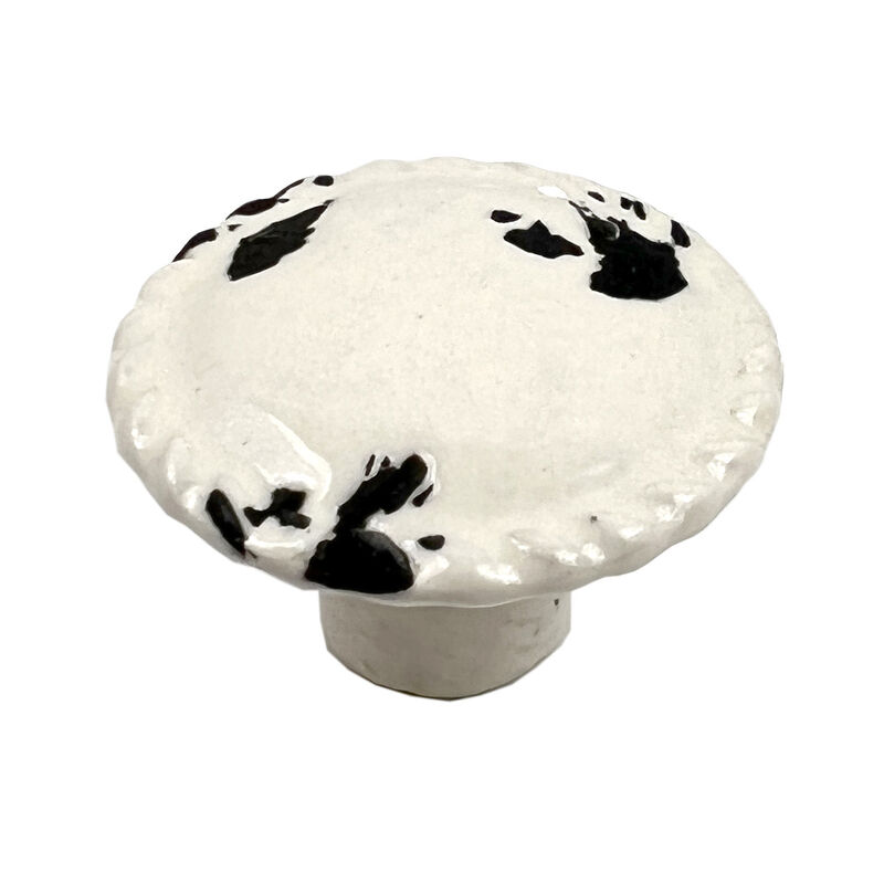 HomeRoots Set of Six White Ceramic Drawer Pull Knobs image number 2