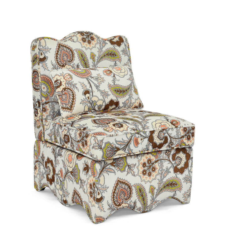 Merax Floral Dining Chair with Soft Seat Cushion and Backrest