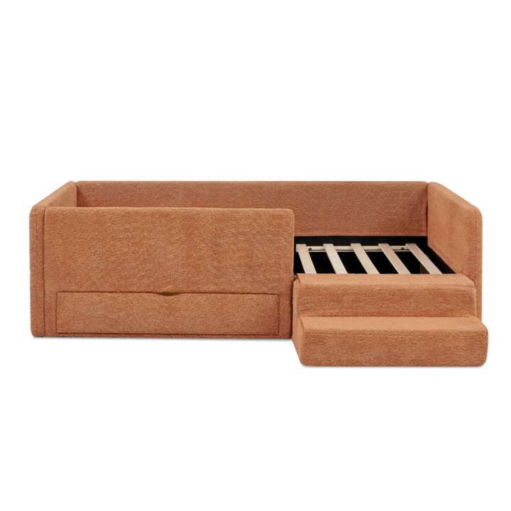 Josmok Multi-Functional Boucle Upholstered Toddler Bed