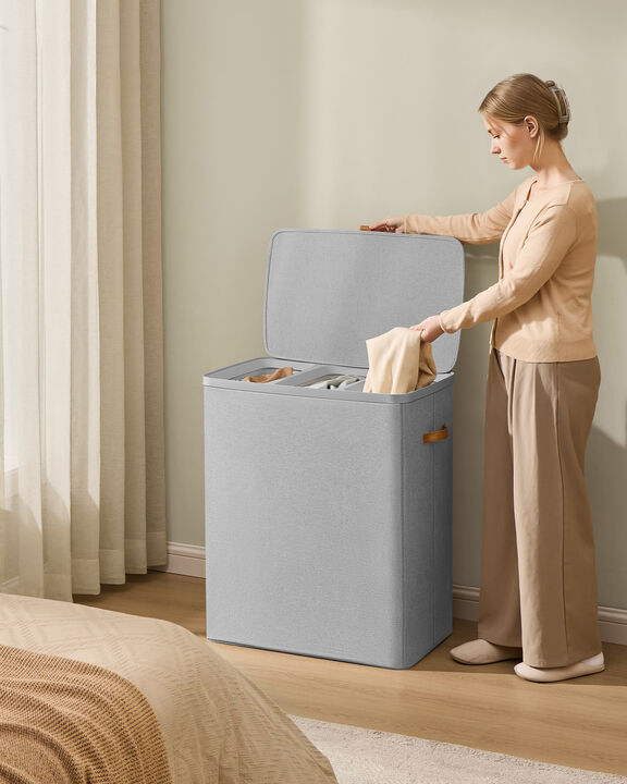 Large Capacity Laundry Hamper 50.2 Gal with Lid Handles