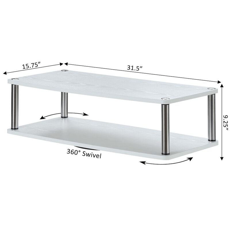 Convience Concept, Inc. Designs2Go XL Double Tier Swivel Riser for TVs up to 37 Inches