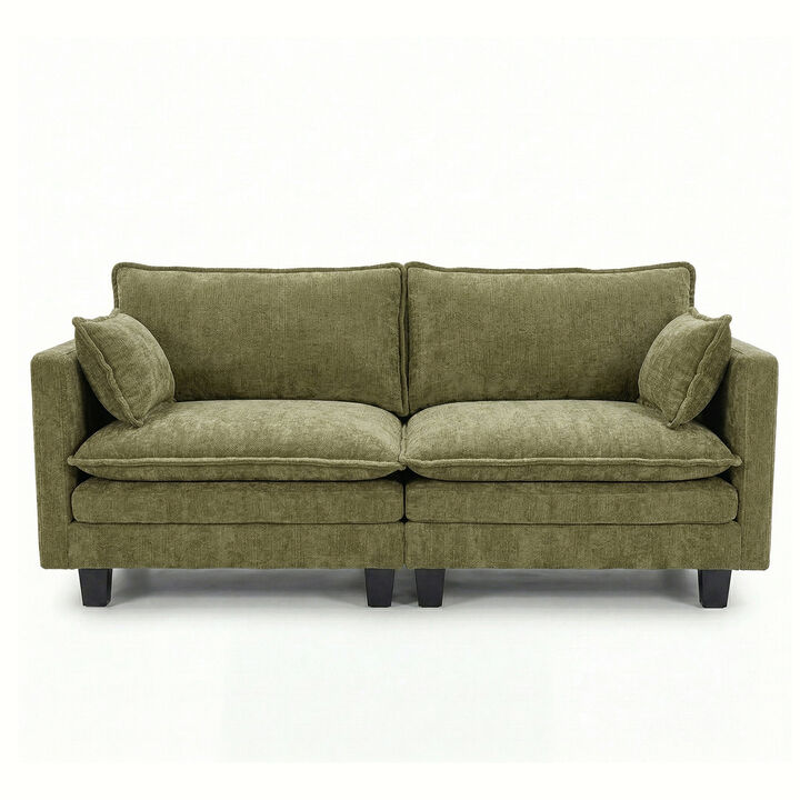 Gubsib Modern Chenille Loveseat