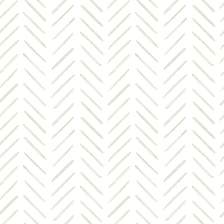 Painted Herringbone Sand Peel & Stick Wallpaper