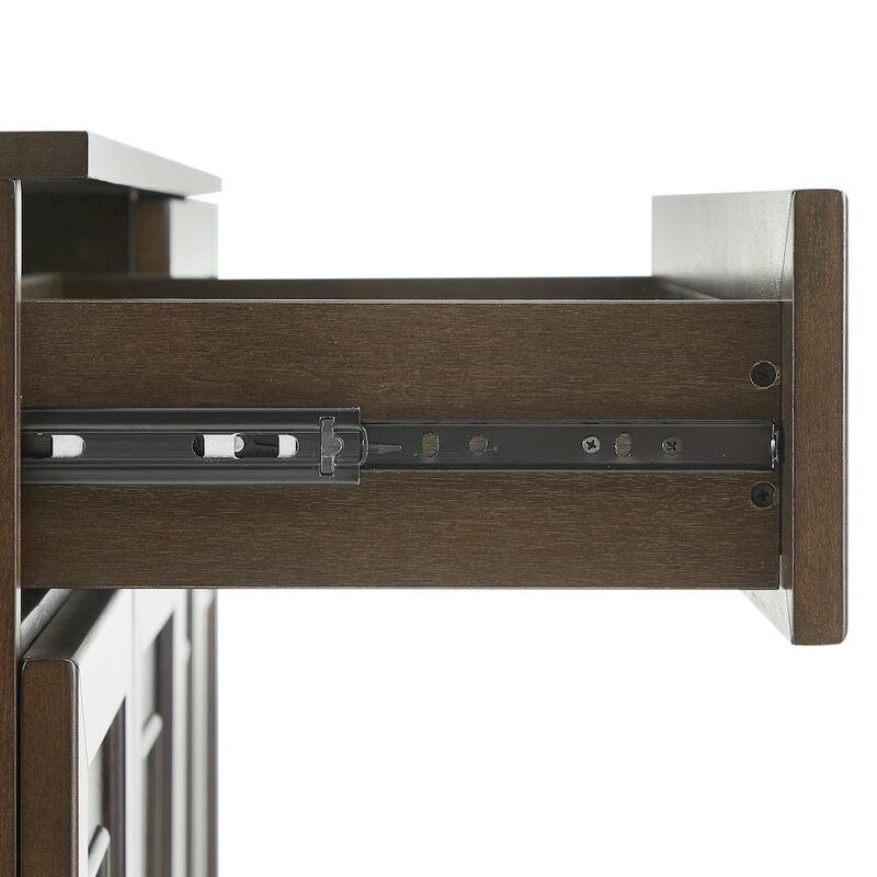 Crosley Furniture Stanton 3-Piece Sideboard And Glass Door Pantry Set