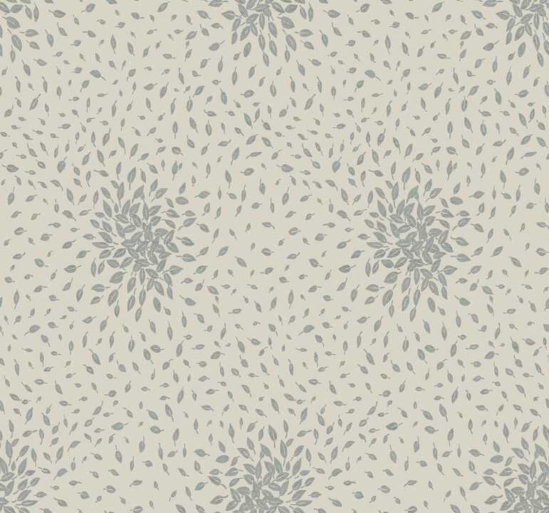 Petite Leaves Beige & Silver Wallpaper