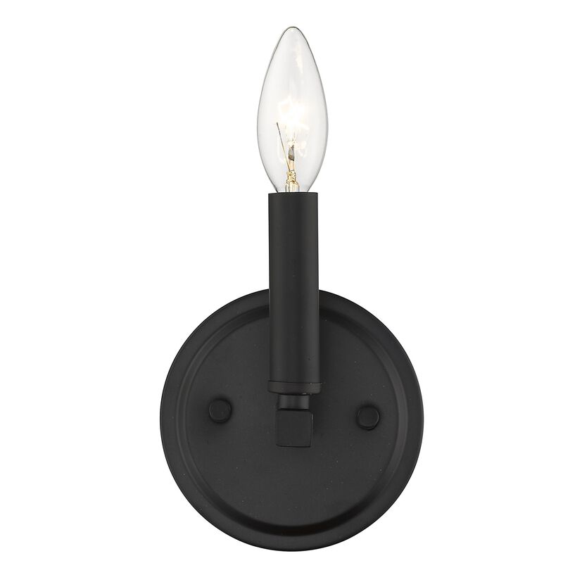 Hivvago One Light Matte Black Wall Sconce