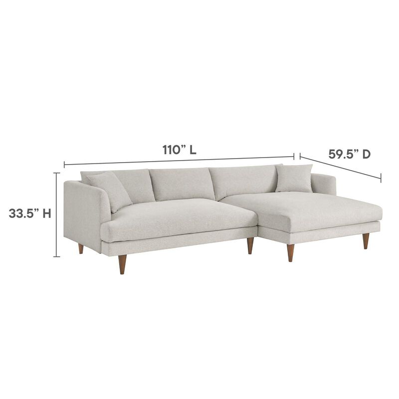 Modway Zoya Sofas, Heathered Weave Ivory image number 3