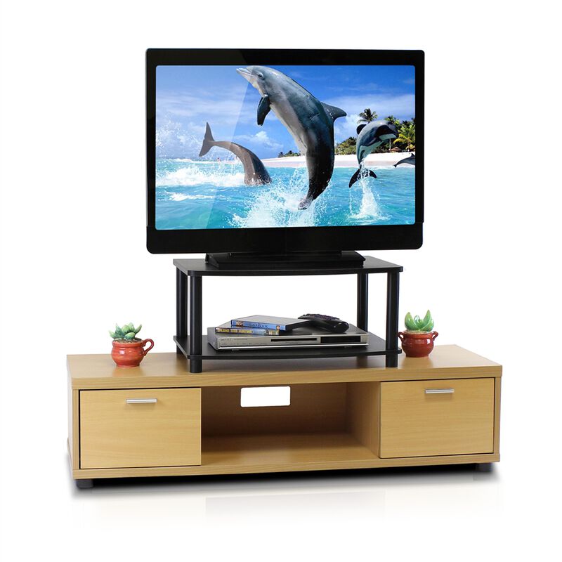 Turn-N-Tube No Tools 2-Tier Elevated TV Stands
