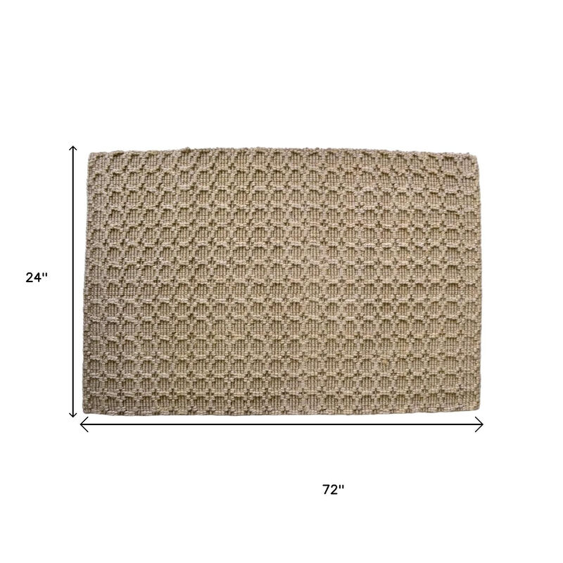 HomeRoots Jute Geometric Hand Woven Area Rug image number 3