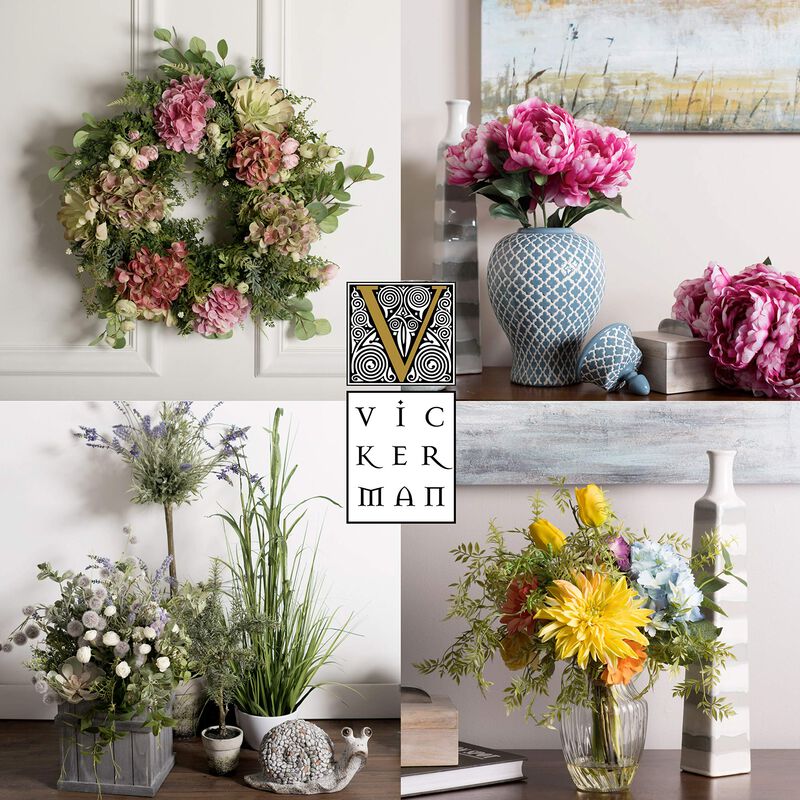 Vickerman Everyday 21" Indoor Artificial Lavender Wreath - Premade Decorative and Durable Plastic Wreath for Home Or Office - Maintenance Free image number 2
