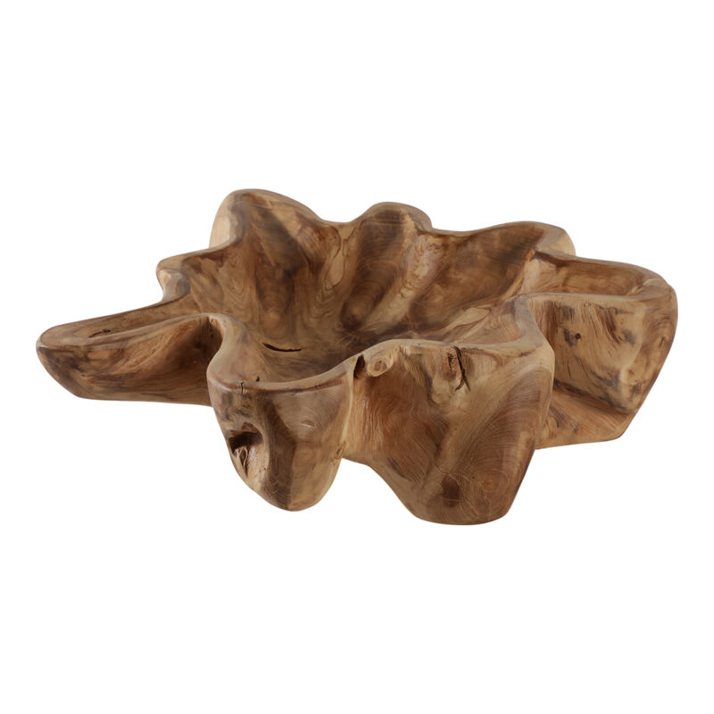24x6" Teak Wood Bowl, Natural image number 2