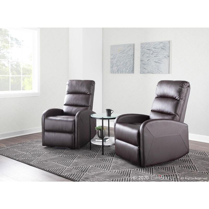 LumiSource Black PU Dormi Recliner Chair