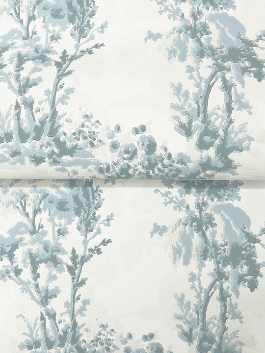 Sainsbury Light Blue Forest Wallpaper