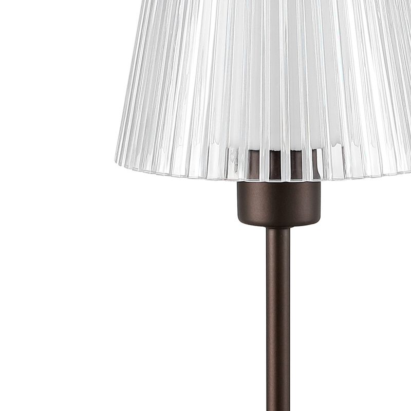 Oscar Modern Industrial Rechargeablecordless Iron/Acrylic Integrated LED Table Lamp with Ribbed S