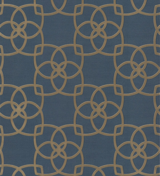 Serendipity Navy Wallpaper