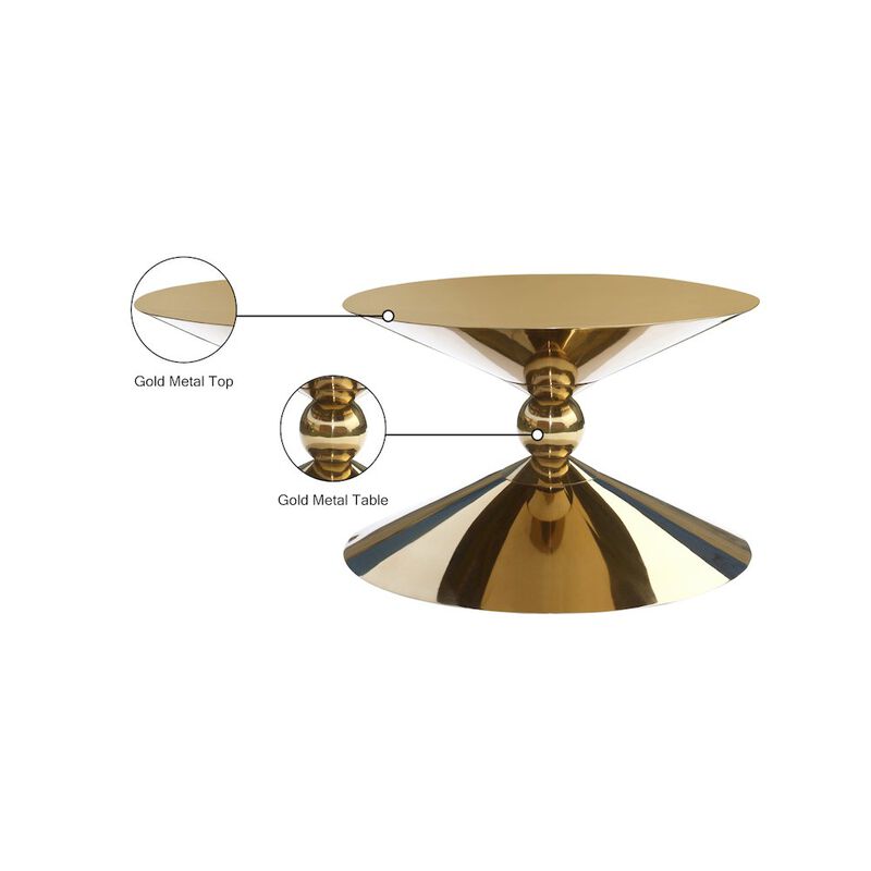 Meridian Furniture Malia Gold Coffee Table