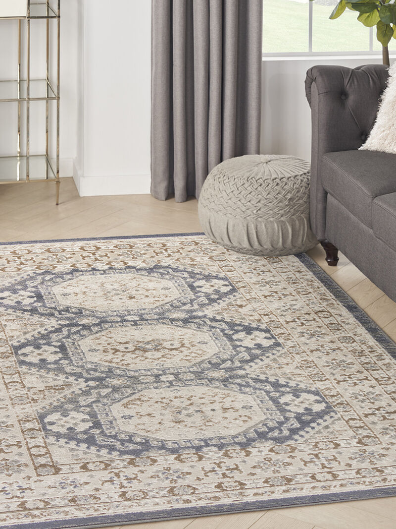 Serenity Home SRH01 Ivory/Blue 3'11" x 5'11" Rug