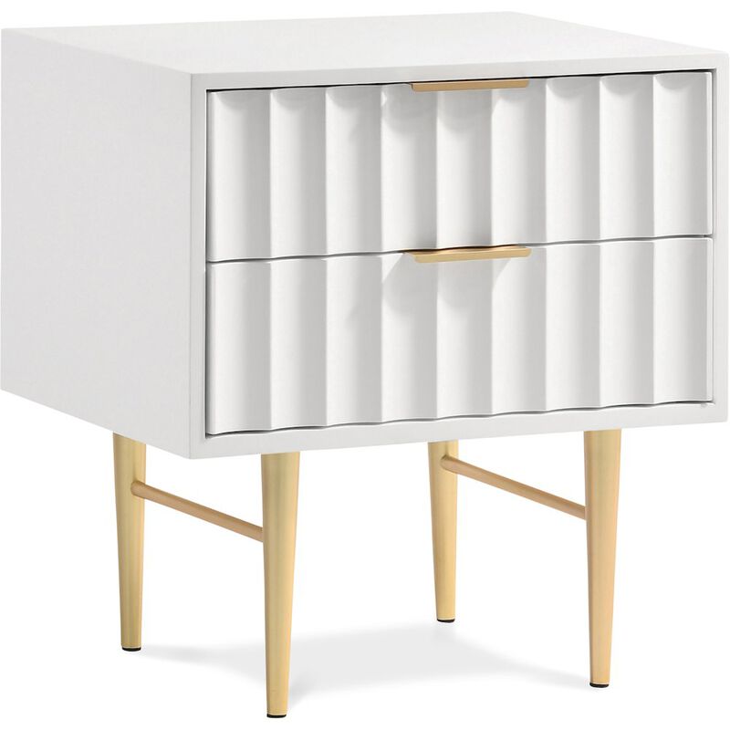 Meridian Furniture Modernist White Gloss Night Stand